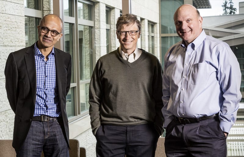 AI Interviews Gates, Ballmer, and Nadella for Company’s 50th Anniversary